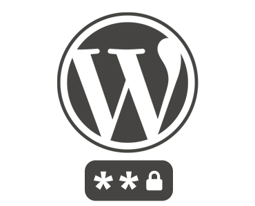 logo do WordPress com senha
